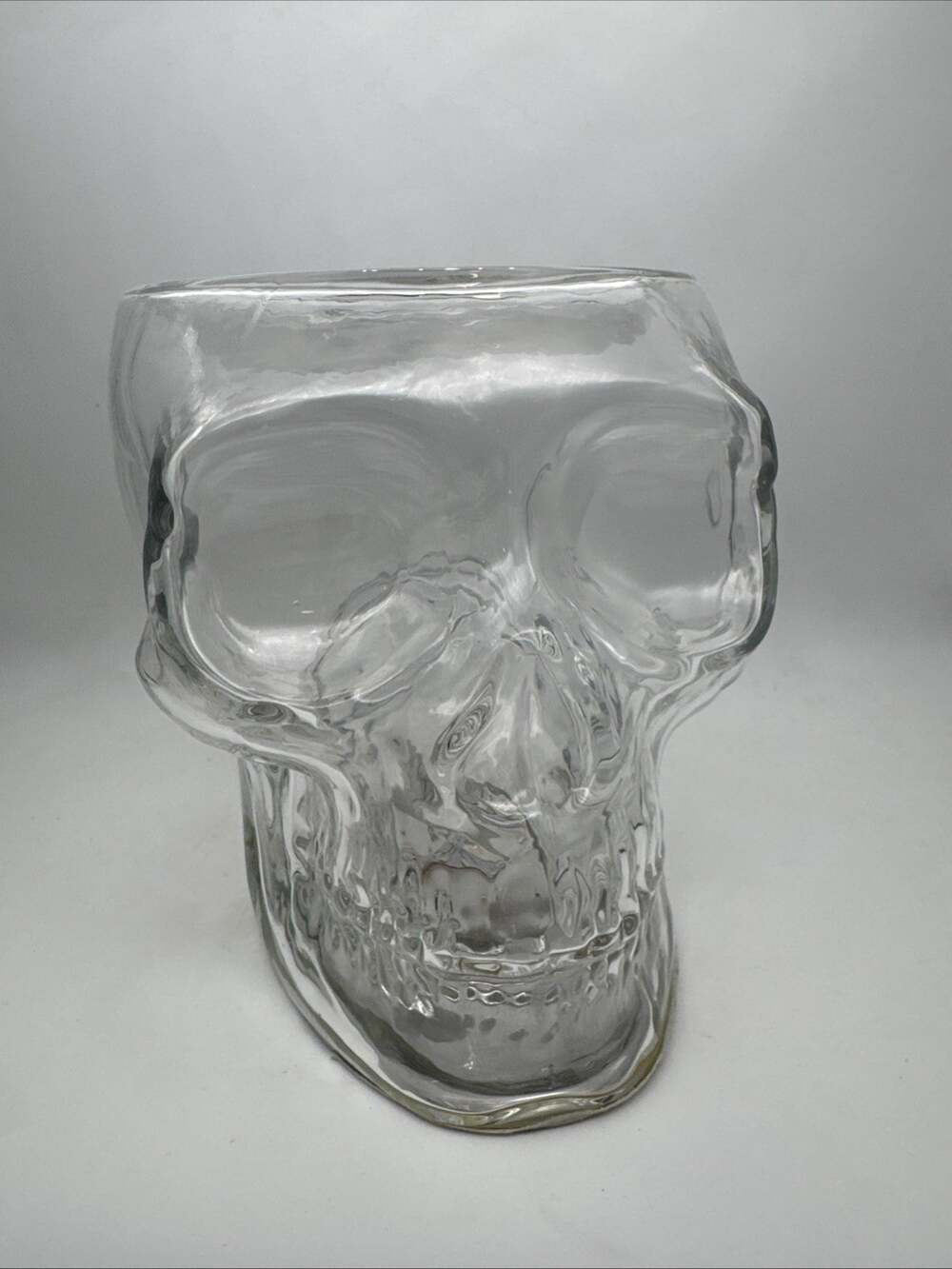 Bath & Body Works 2021 Halloween Glass Light-Up Skull 3-Wick Candle Holder BBW